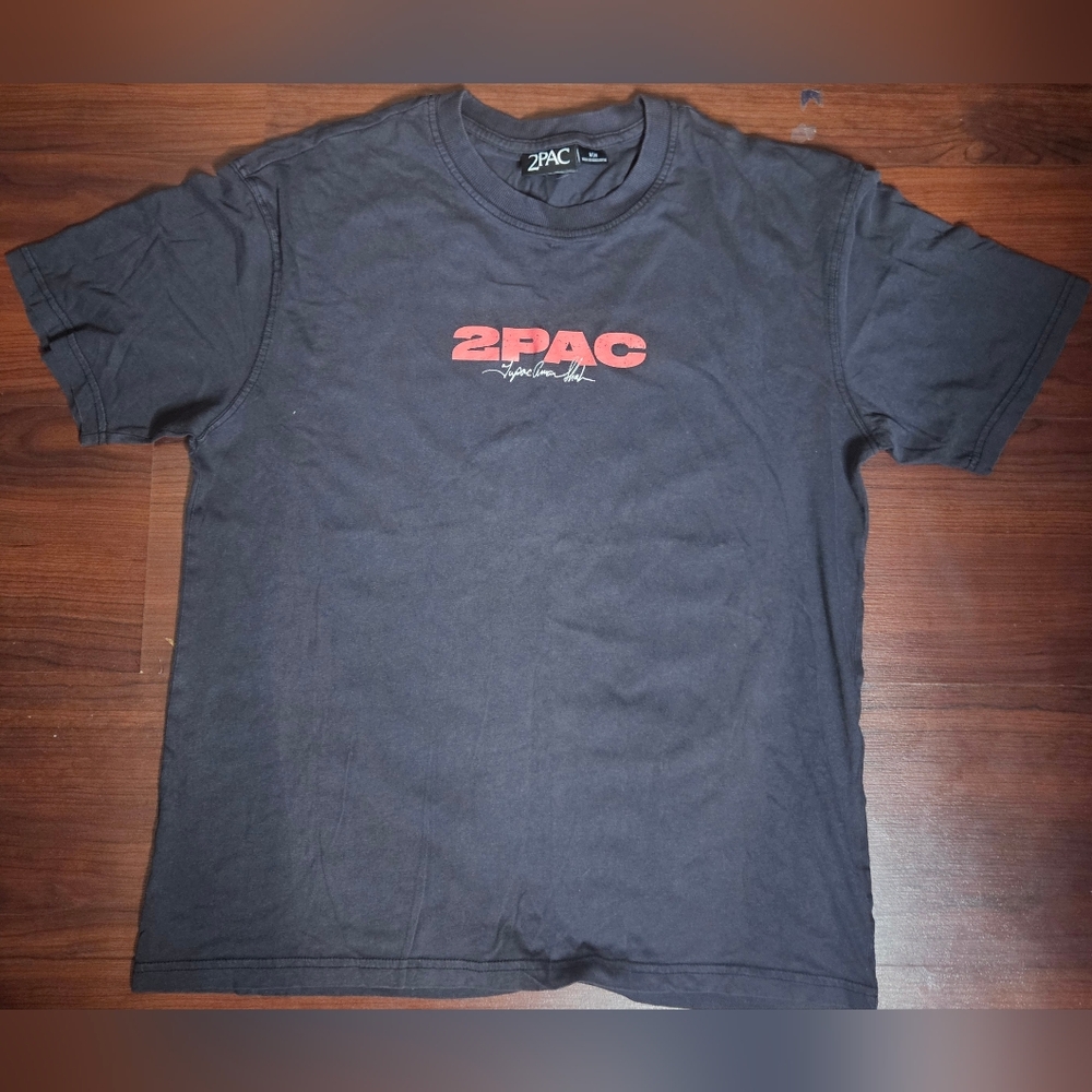 NWOT 2PAC Men's Stone Wash Black Graphic T-Shirt Short Sleeve Size S